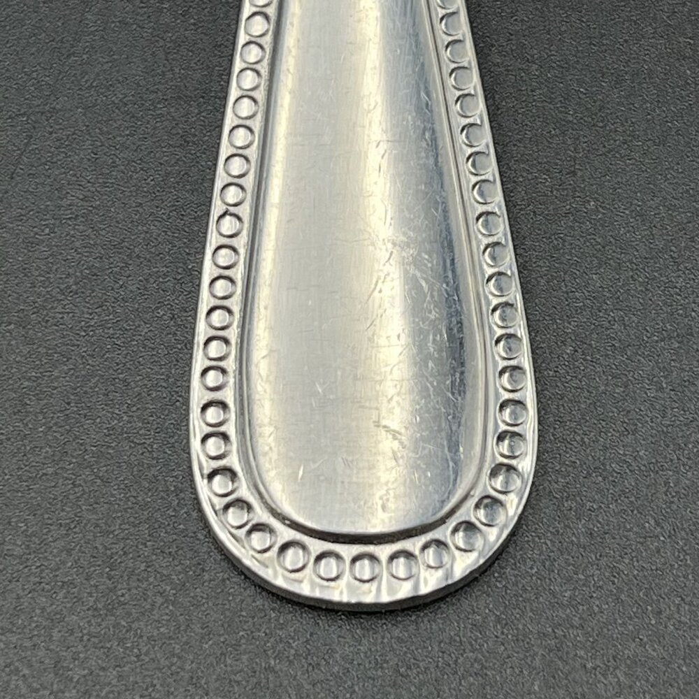 Villeroy & Boch BORDEAUX Oval Soup Place Spoon 18/10 Stainless Beaded Flatware - Picture 2 of 6